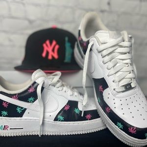 Miami Vice Palm Trees Nike forces. 8.5